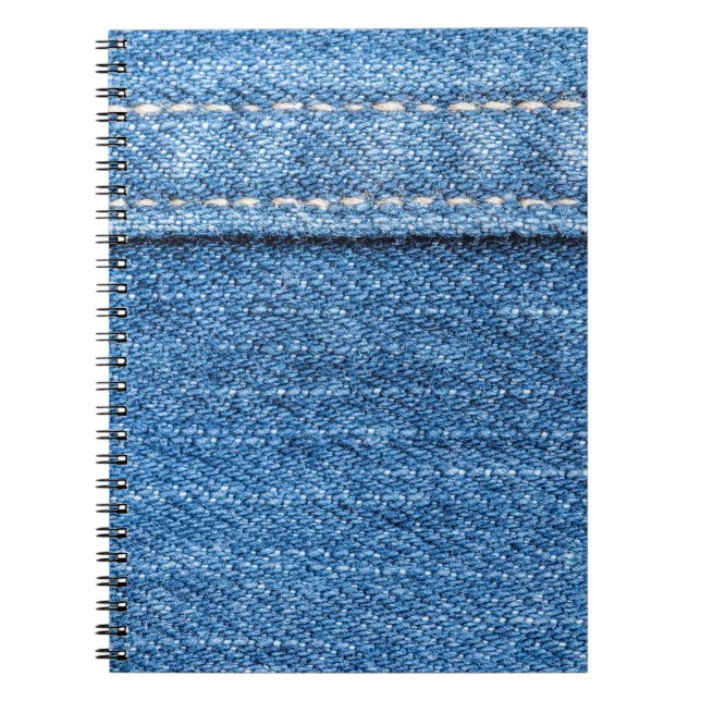 Denim Blue: Classic Jeans Struktur. Anteckningsbok (Framsidan)