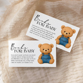 Denim Blue Jean Baby Shower Bokar för Baby Tilläggskort