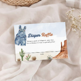 Denim Blue Jean Diaper Raffle Card  Tilläggskort