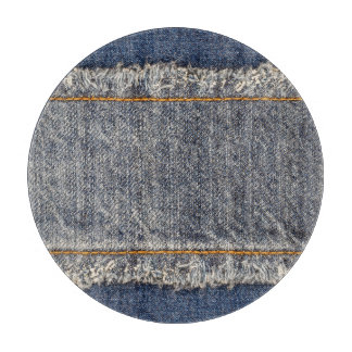 Denim Blue Jeans: Avslappnad Dubbla Patch