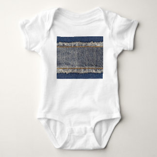 Denim Blue Jeans: Avslappnad Dubbla Patch T Shirt