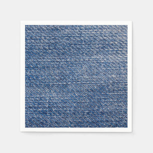 Denim Blue Jeans Faux Struktur Rustic Pappersservett