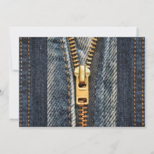 Denim Blue Jeans Skriv ut inbjudan