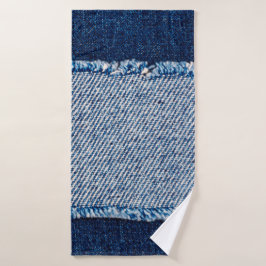 Denim Blue jeans väv ram. Blekt denim-fabet