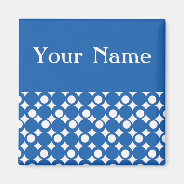 Denim Blue Mod Boll Design @ Emporio Moffa Magnet (Framsidan)