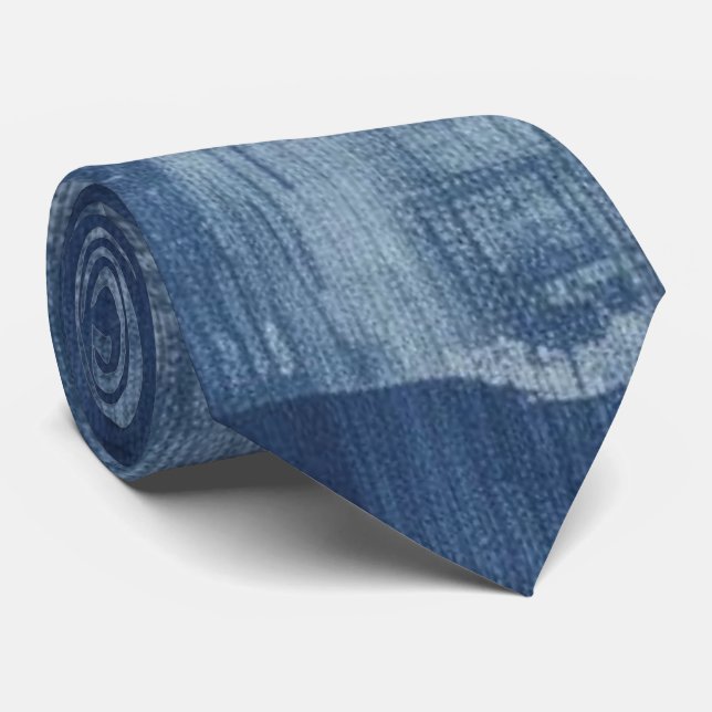 Denim Blue Neck Tie Slips (Rullad)