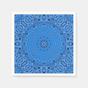 Denim Blue Paisley Bandana Scarf BBQ Picnic Napkin Pappersservett
