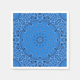 Denim Blue Paisley Bandana Scarf BBQ Picnic Napkin Pappersservett