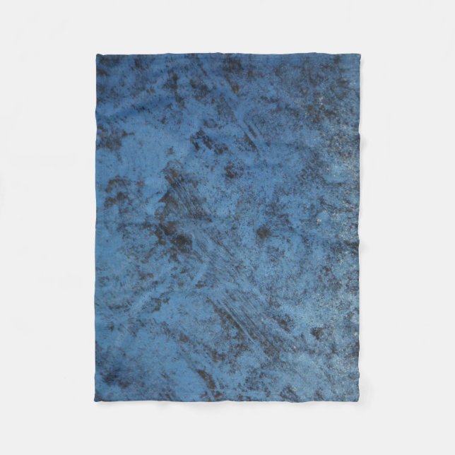 Denim Blue personlig antique car, Rusted metall Fleecefilt (Framsidan)
