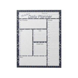 Denim Blue Personlig Daily Planner Anteckningsblock