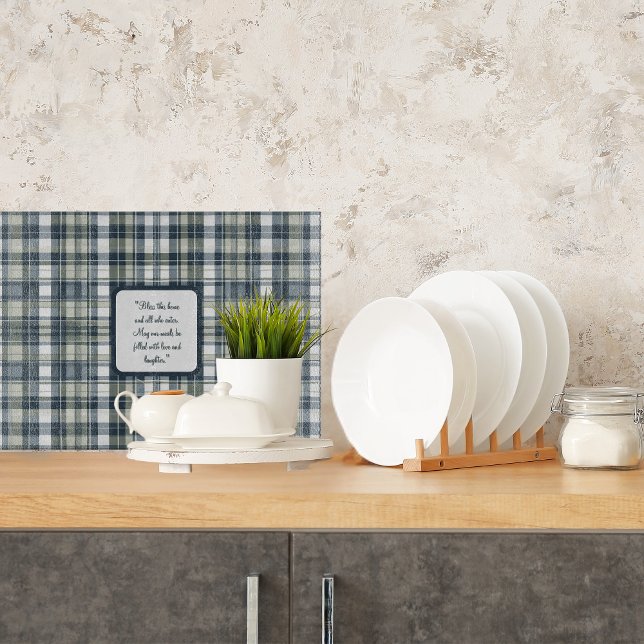 Denim Blue Sage Grönt White Glass Anpassade (Skapare uppladdad)