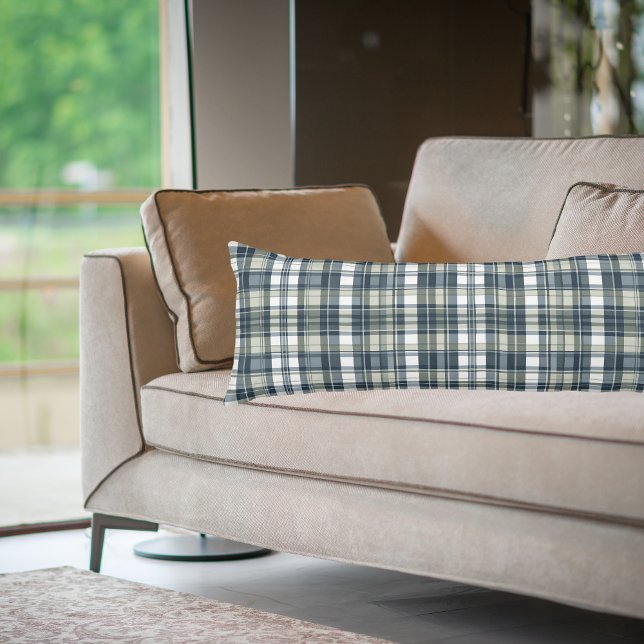 Denim Blue Sage Grönt White Mönster Kroppskudde (Skapare uppladdad)