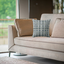 Denim Blue Sage Grönt White Mönster Kudde