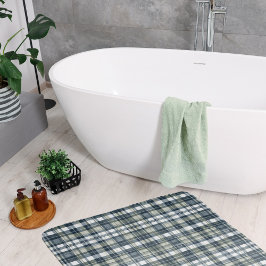 Denim Blue Sage Grönt White Play Badrumsmatta