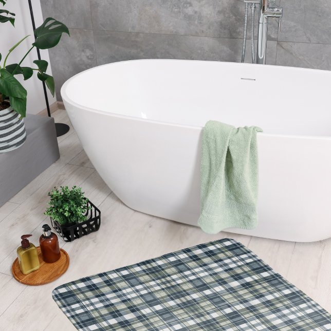 Denim Blue Sage Grönt White Play Badrumsmatta (Skapare uppladdad)