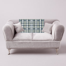 Denim Blue Sage Grönt White Play Fleecefilt