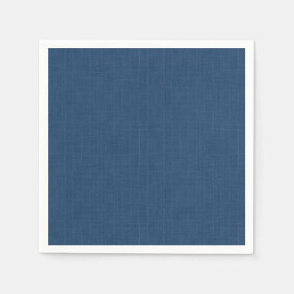 Denim blue solid textured pappersservett