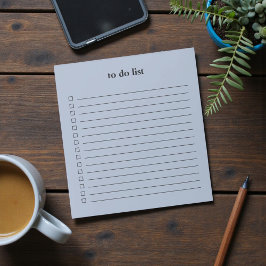 Denim Blue To Do List Minimalist Teacher Simple Anteckningsblock