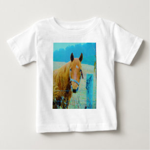 Denim blue tonated Horse Tee Shirt