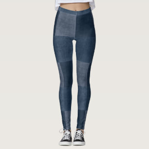 Denim Blues - Roligt Patched Jeans - Jeggings look Leggings
