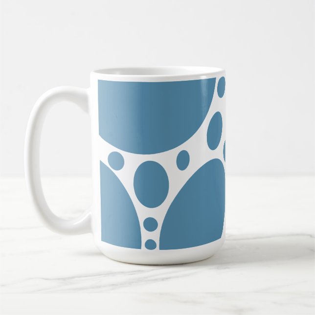 Denim Bule Bubbles Kaffemugg (Vänster)