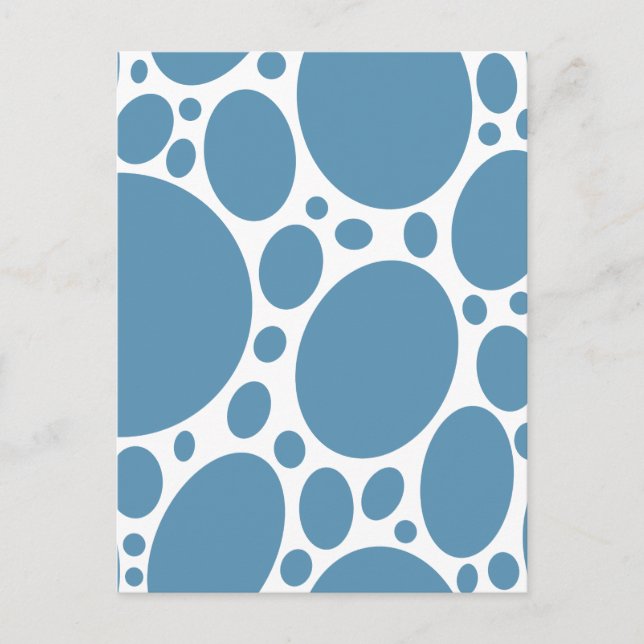 Denim Bule Bubbles Vykort (Framsida)