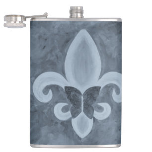 Denim Butterfleur   Blue Fleur de Lis Butterfly Fickplunta