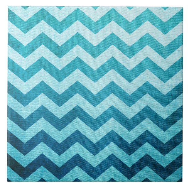 Denim Chevron av Shirley Taylor Kakelplatta (Framsidan)