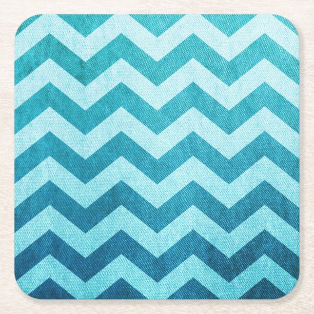 Denim Chevron av Shirley Taylor Underlägg Papper Kvadrat (Framsidan)