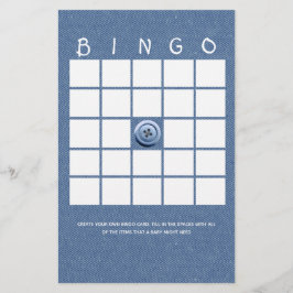 Denim Cute som Button Bingo