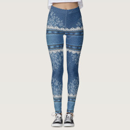 Denim designad Leggings
