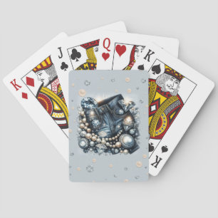 Denim Diamanter & Pärlor Jeans Bling Casinokort