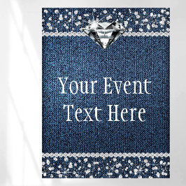 Denim Diamond Välkomstskylt Poster