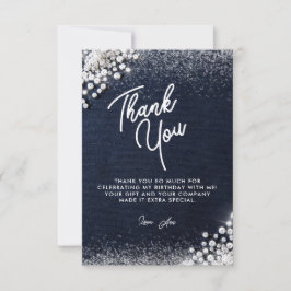 Denim Diamonds Bling Classy Elegant Party Blue Tack Kort