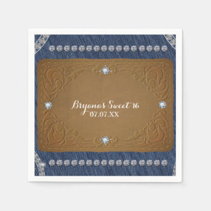 Denim & Diamonds Jeans Label Glam-fest Pappersservett