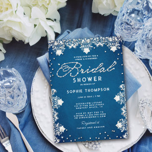 Denim Diamonds Snöre Jeans Modern Möhippa Inbjudningar