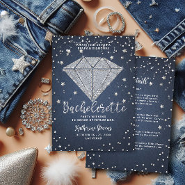 Denim Diamonds Stars Bachelorette Party Itinerary Inbjudningar