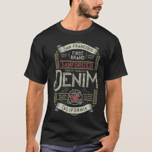 Denim-etikett T Shirt