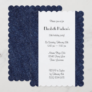 Denim Fabric, Denim Struktur, Blue Denim, födelsed Inbjudningar