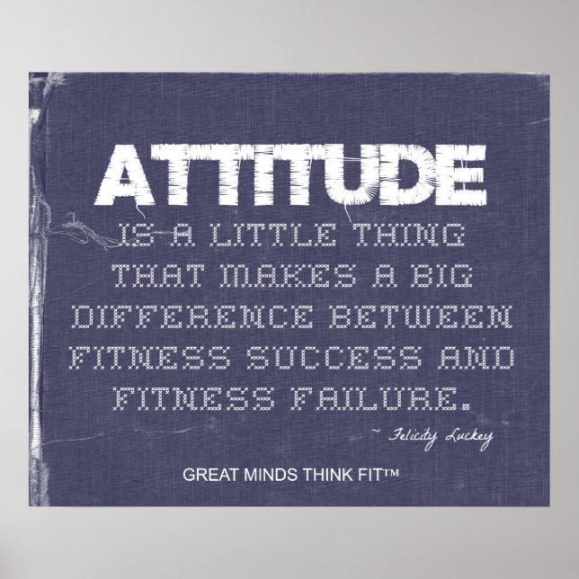 Denim Fitness med Attityd Poster (Framsidan)