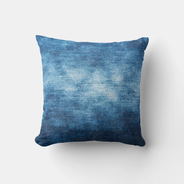 Denim försörjer struktur mot bakgrund. Jeans Kudde (Framsida)