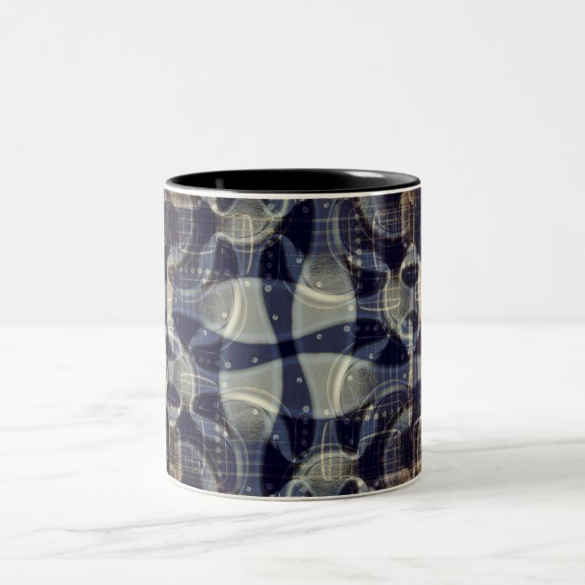 Denim Guitar Abstrakt Art Mugg (Center)