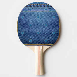 Denim Heart Blue Pingisracket