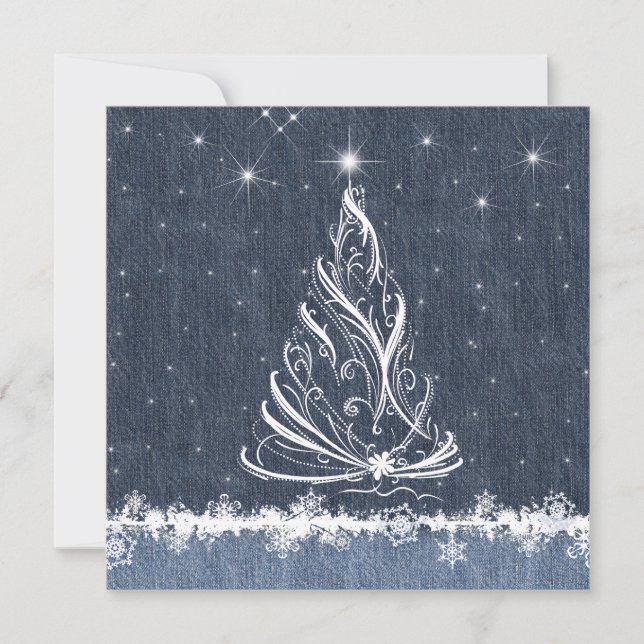 Denim i Snöflingor inbjudan till nya årsparter (Framsida)