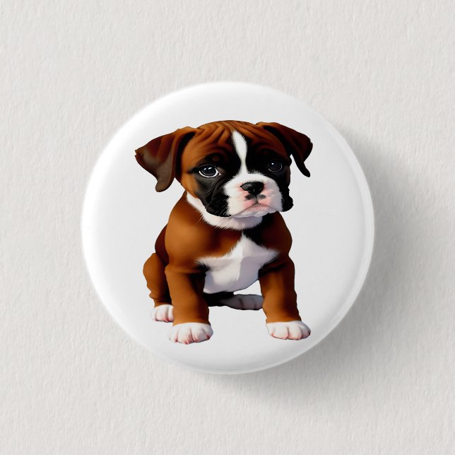 Denim Jacka Boxer Hund Knapp (Framsida)