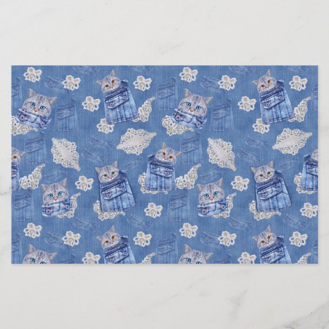 Denim Jean poies, Kittens och Snöre (Framsida)