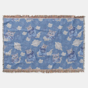 Denim Jean poies, Kittens och Snöre Filt