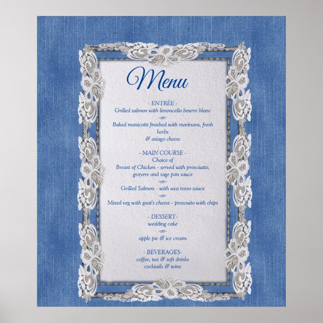 Denim Jean poies och Snöre Poster (Framsidan)