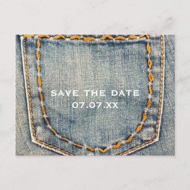 Denim Jean Sydd Fick Anpassad Postkort Meddelande Vykort (Framsida)