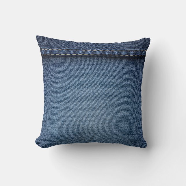 Denim Jeans Kudde (Framsida)